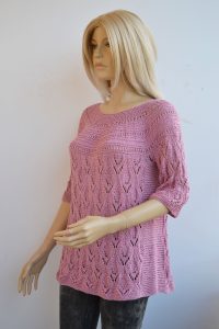 Różowy letni sweterek- bluzeczka rozmiar 46/48