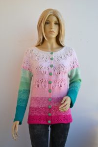 Kolorowy sweterek ombre handmade