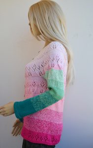 Kolorowy sweterek ombre handmade